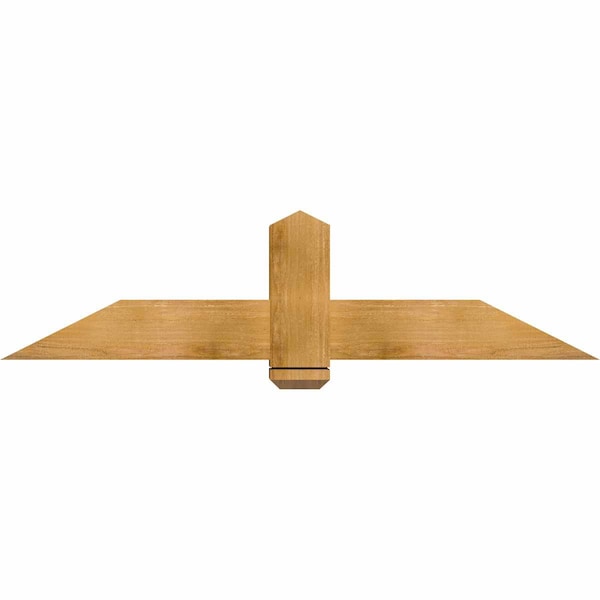Ekena Millwork Eugene Rough Sawn Timber Gable Bracket, Western Red Cedar, 60"W x 15"H x 6"D x 6"F, 6/12 Pitch GBW060X15X0606EUG00RWR - main